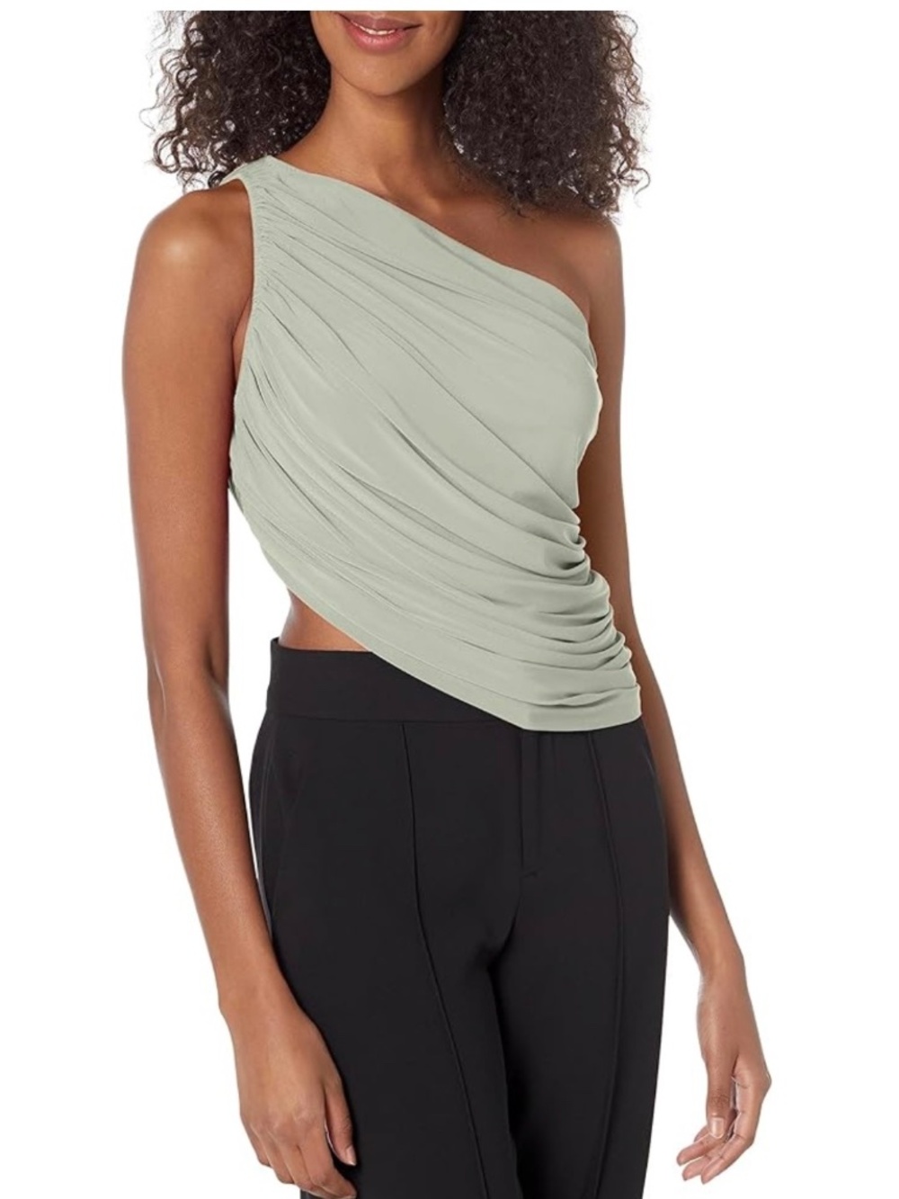 one-shoulder top (norma Kamali)